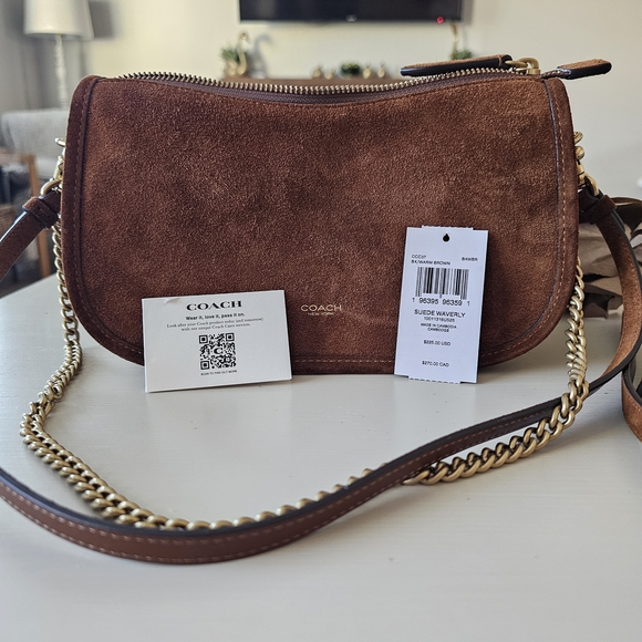 Coach Waverly Suede Bag - Picture 5 of 7